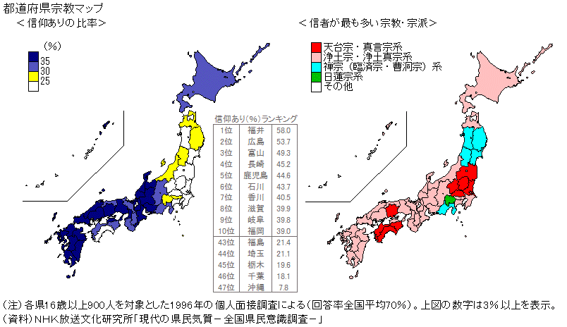 図録 都道府県民の信仰 都道府県宗教マップ